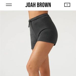 NWT Joah Brown Fitted Sweatshorts in Washed Black